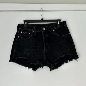 Levi's 501 Original Shorts - Black Denim